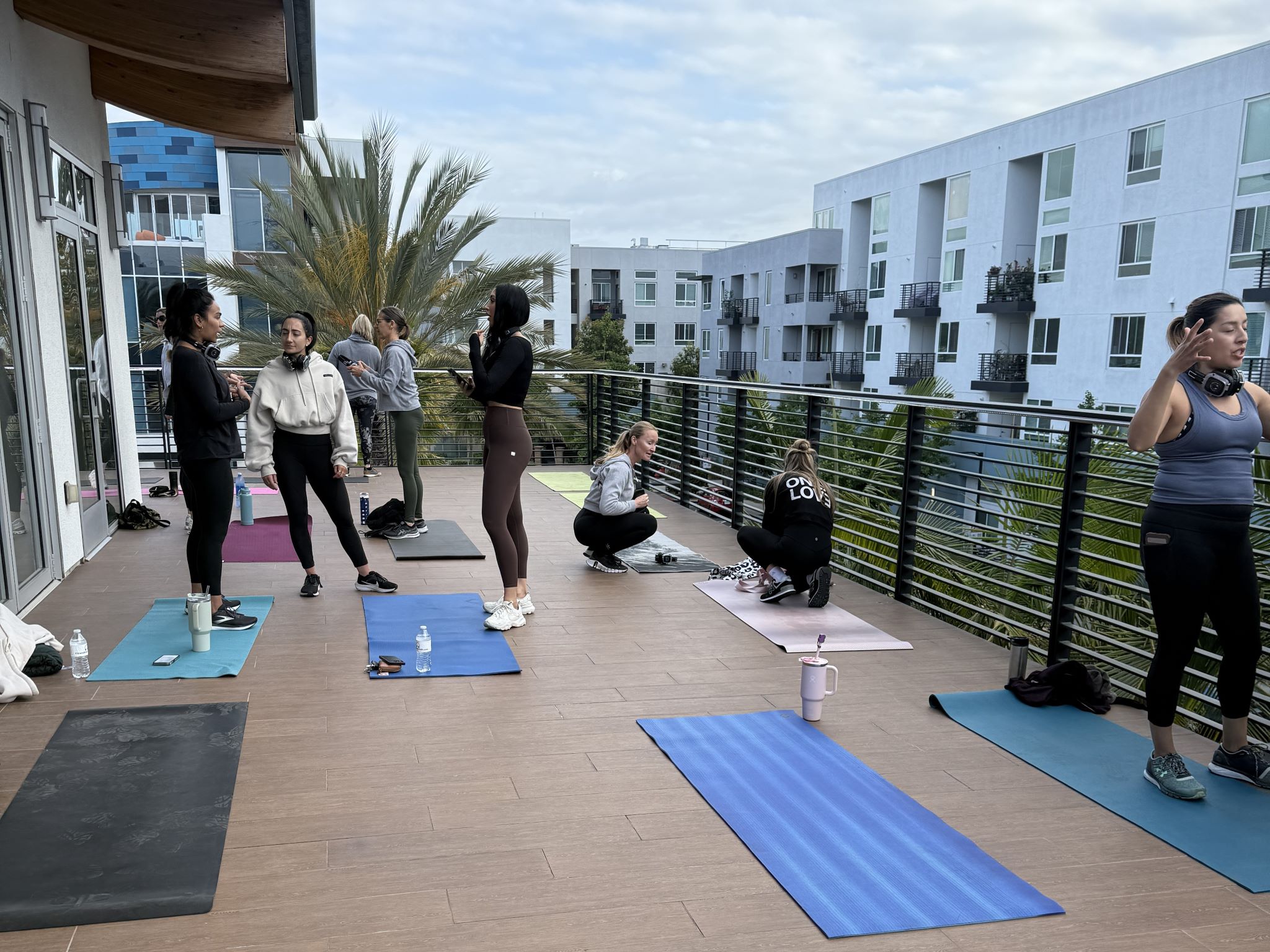 women doing yoga