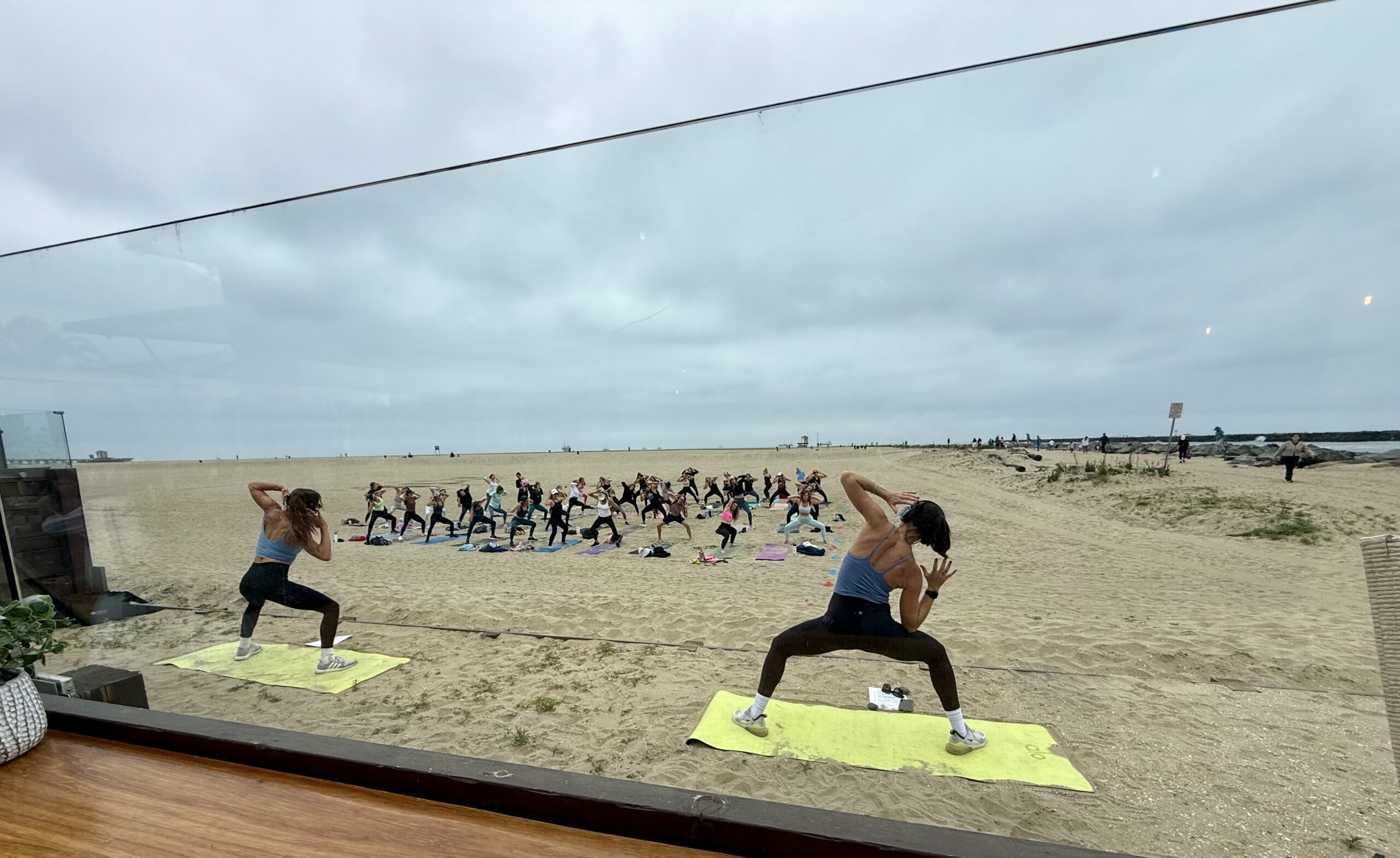 women going yoga