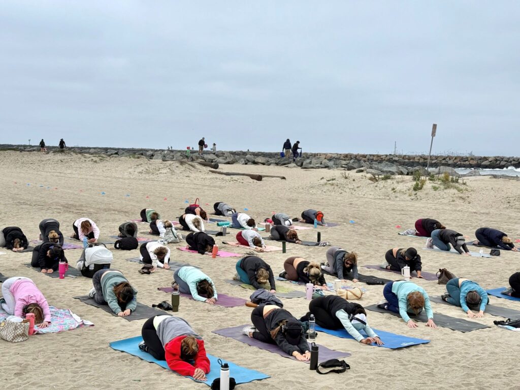 people doing yoga