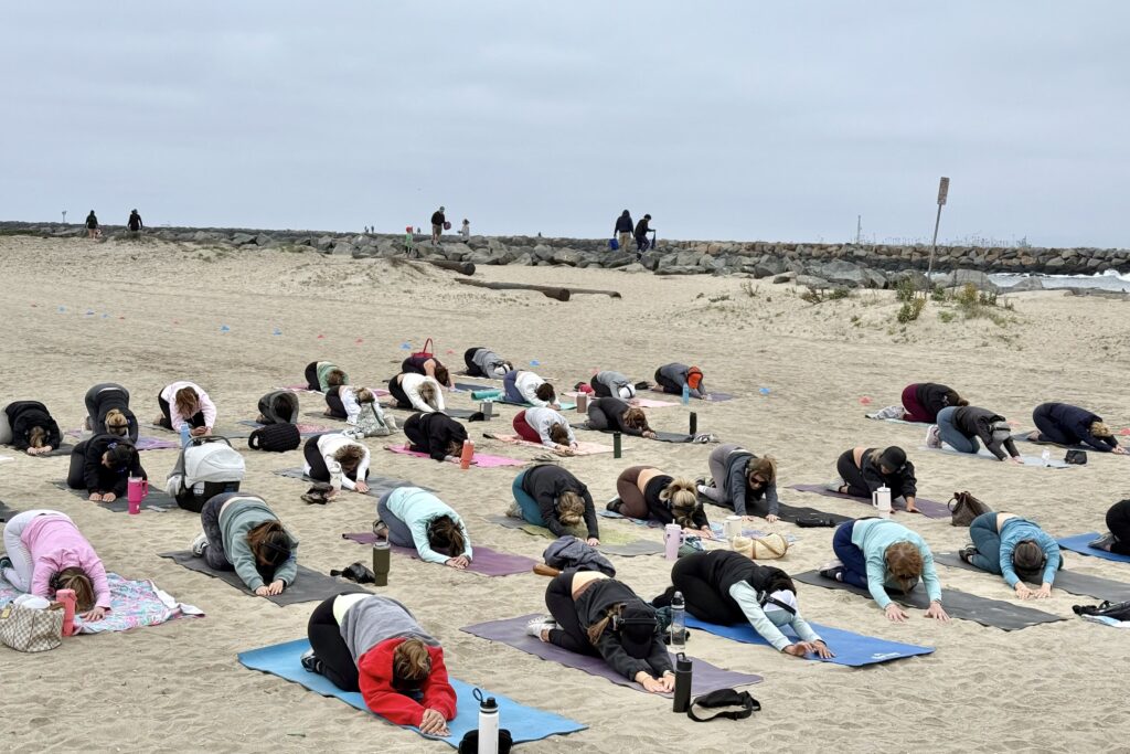 people doing yoga